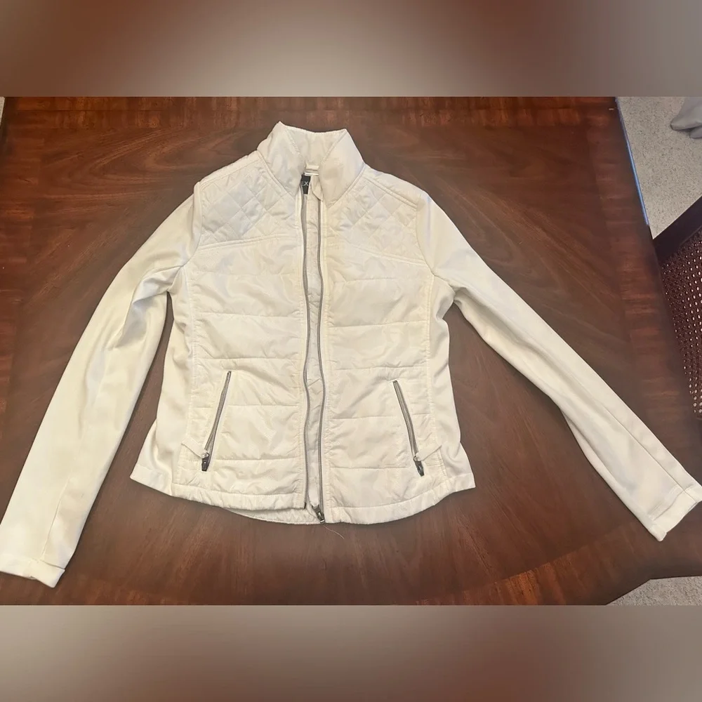 Express White Athletic Jacket Size Large - Picture 3 of 5